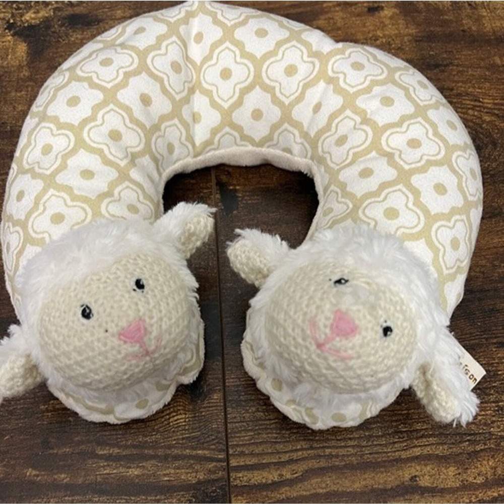 Maison Chic Baby Neck Pillow Lamb Sheep Plush Quatrefoil Travel‎ Support